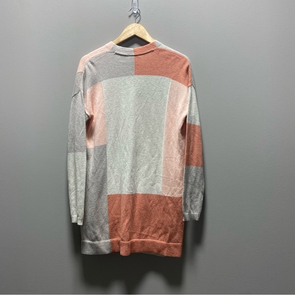 Pure Jill Pink Color Blocked Cardigan NWT - Picture 3 of 10